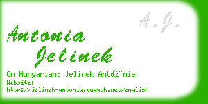 antonia jelinek business card